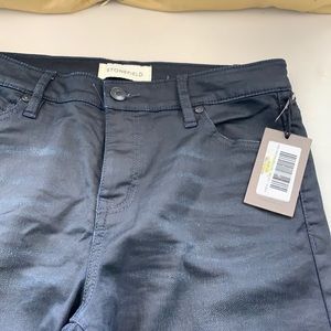 Stonefirls‎ Conrad Ankle  high rise ankle skinny stretch black jeans